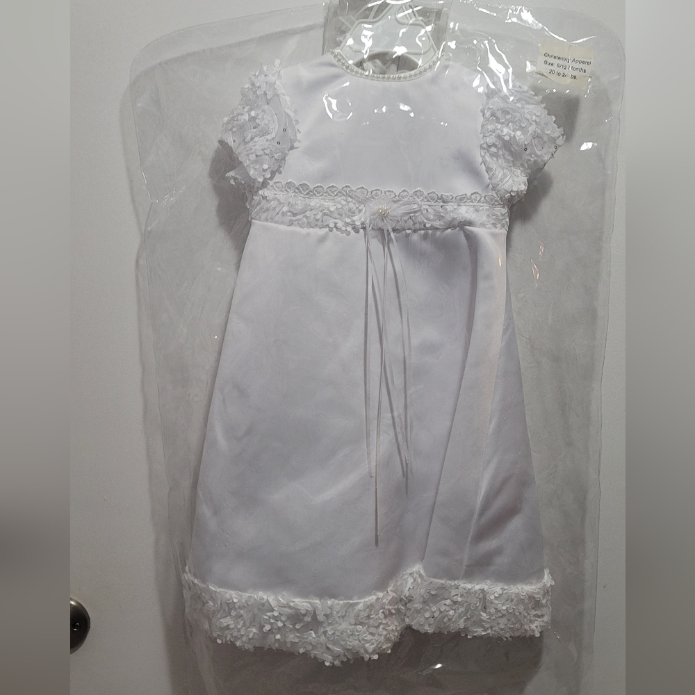 Haddad Co. Girls Christening Gown Size 9/12 Months With Shoes